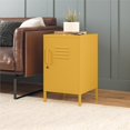 thumbnail image 3 of RealRooms Shadwick 1 Door Metal Locker Style Livingroom End Table, Mustard Yellow, 3 of 9