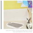 thumbnail image 4 of Miangastore 2Pcs Bunny Litter Box Hamster Toilet Square Rabbit Litter Box Plastic Guinea Pig Toilet, 4 of 7