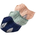 thumbnail image 2 of Cotton Period Underwear For Women INNERSY Periodenunterschwäsche Schwarz High Waist Menstruation Unterwäsche Period Panties 3 Pack (36, Schwarz Little Girls 2 of 14