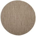 thumbnail image 3 of Safavieh Courtyard Finnian Solid Indoor/Outdoor Area Rug, Natural/Black, 5'3" x 5'3" Round, 3 of 14