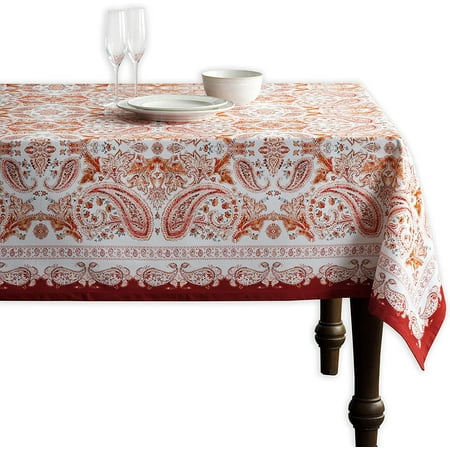 

JIUJIANG Orient 100% Cotton Tablecloth for Kitchen Dining Tabletop Decoration Parties Weddings (Rectangle 60 Inch by 108 Inch)