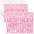thumbnail image 1 of Calcomanías de Vinilo Jiepuxiter Rosa Impermeables Autoadhesivas de 1 y 2 Pulgadas para Letras y Núm, 1 of 7