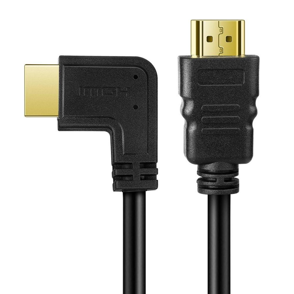 HDMI Cable Left Angle 90 Degree (6FT) High Speed HDMI 2.0 Cord, Supports UHD 4K 60hz 2K 2160p