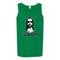 thumbnail image 2 of Wild Bobby Jesus: Ill Be Back Inspirational/Christian Men Graphic Tank Top, Kelly, X-Large, 2 of 5