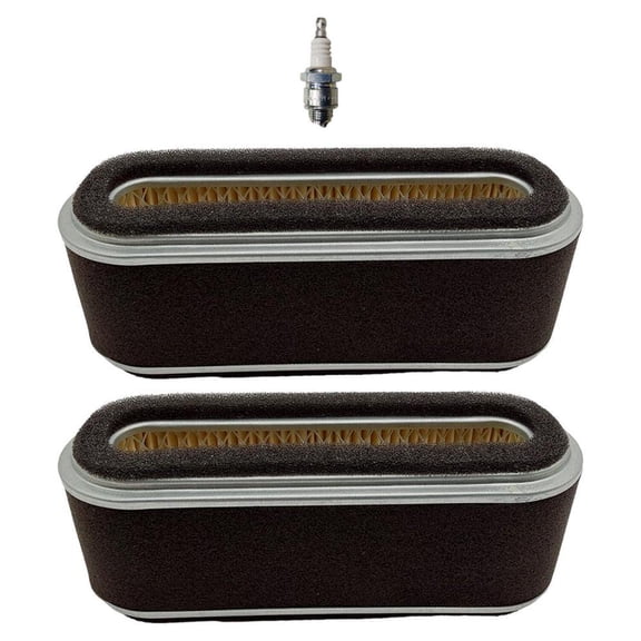 2PK Air Filter With Spark Plug For John Deere Tractor 108 111 111H Fits AM101191