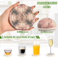 thumbnail image 6 of 6 Pcs Drink Coasters with Holder 3.94in Woven Coasters for Drinks Soft Pink Tie-dye Pattern Coaster Set for Protection Table, 6 of 7