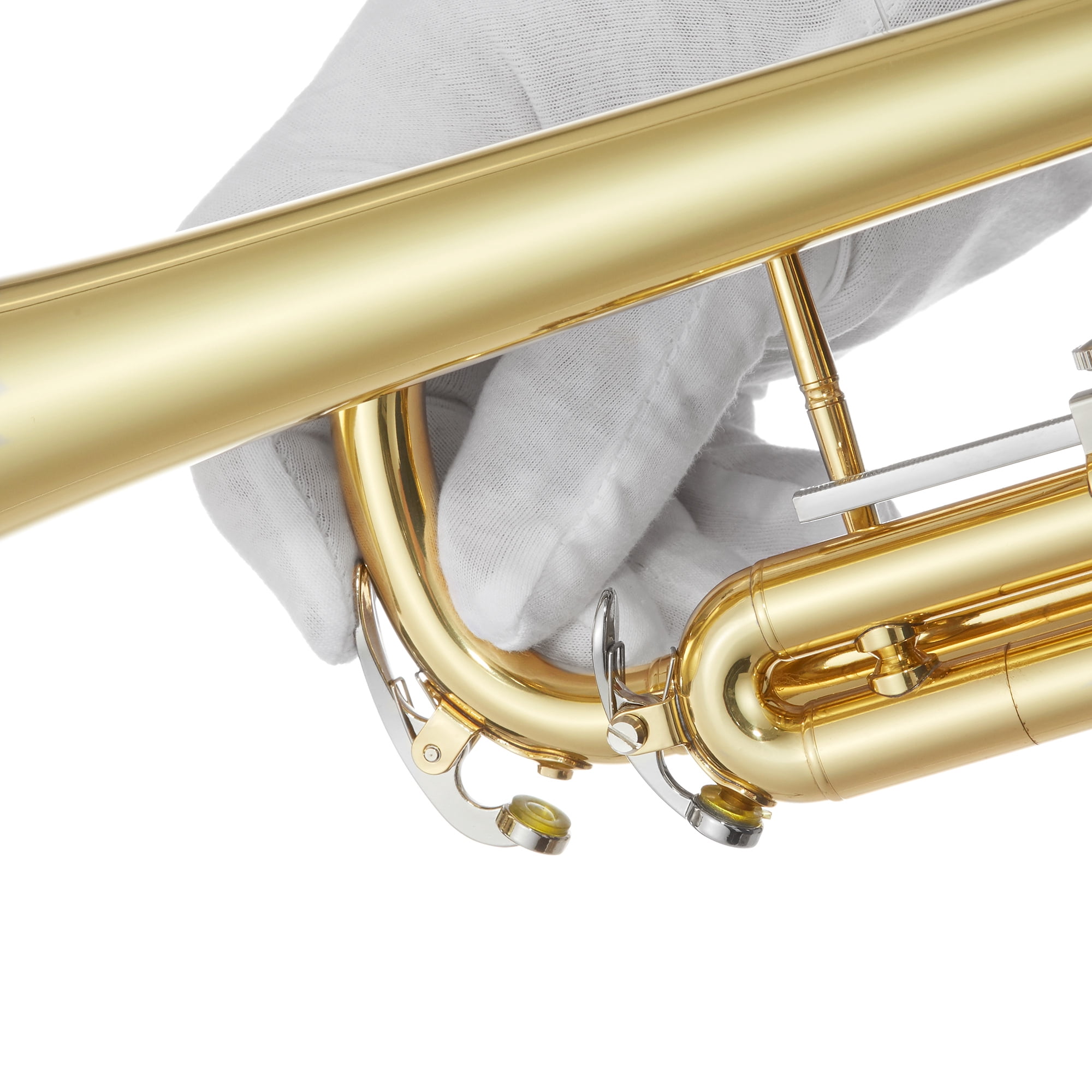 Ashthorpe Standard Bb Trumpet for Students and Beginners, Gold Lacquer Finish