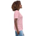 thumbnail image 4 of Floral Women's Relaxed T-Shirt, Women Tshirt Graphic,  Women T Shirts Short Sleeve  (Pink, XL), 4 of 6
