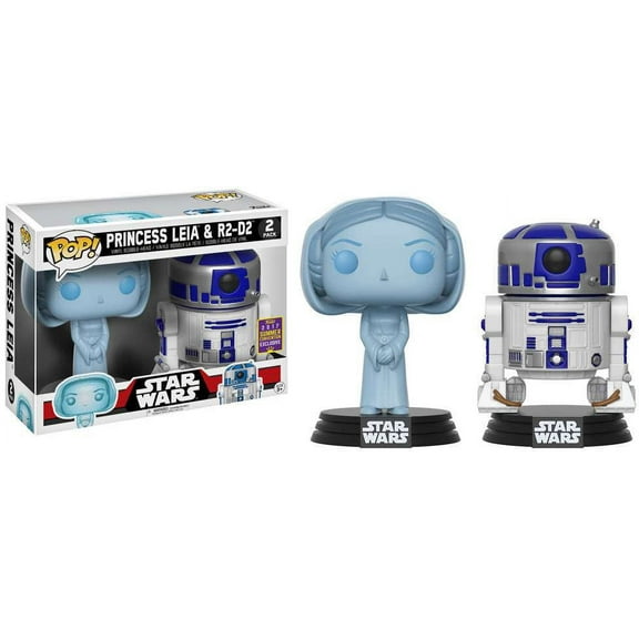 Funko POP Star Wars Holographic Princess Leia and R2-D2 Bobble-Head Figure 2Pk