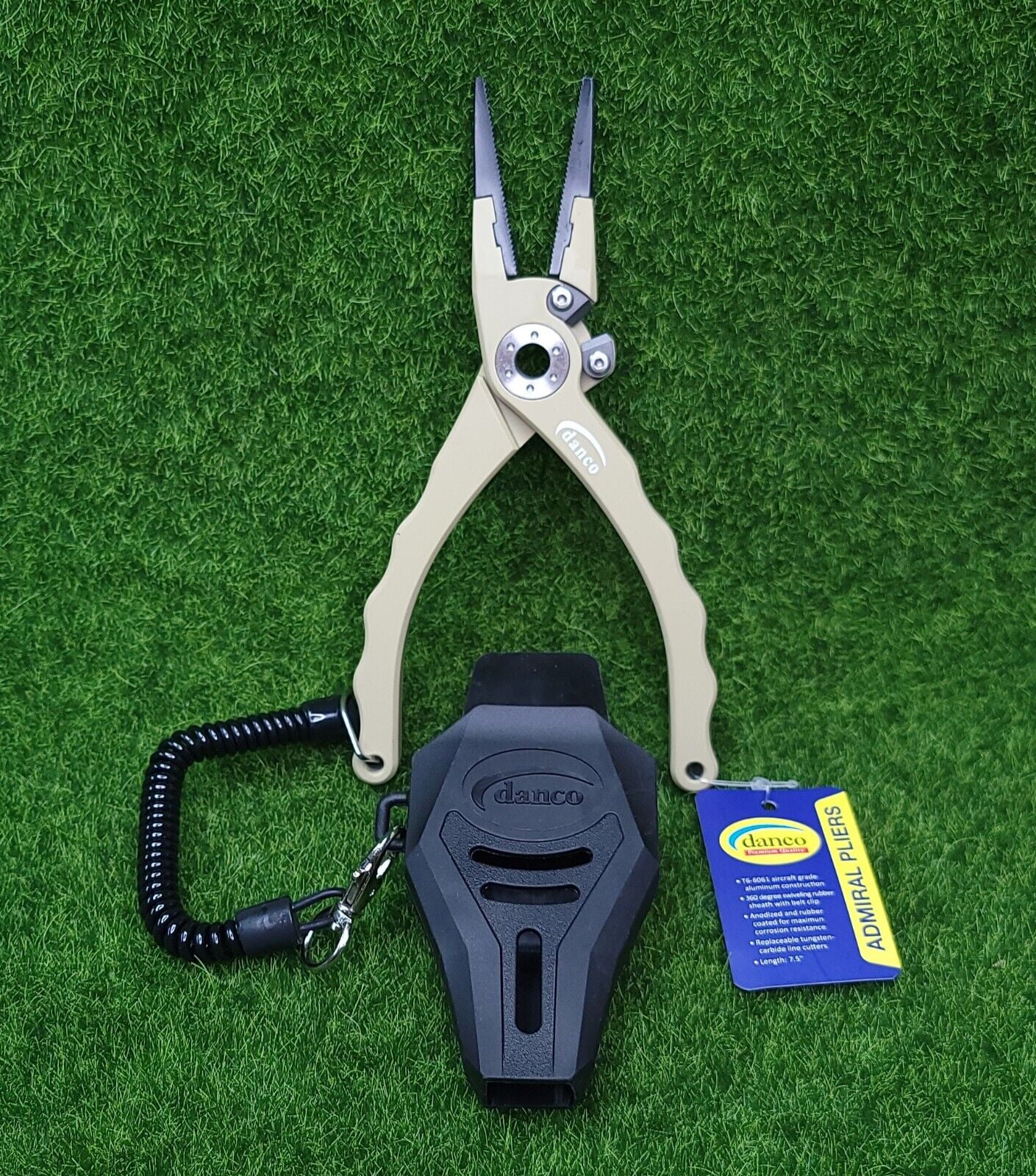 Danco Admiral Series Aluminum Pliers w/ Jaw Inserts, Sandstorm PA75LS