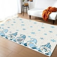 thumbnail image 3 of Christmas Snowflake Area Rug 2x3ft Dwarf Elf Gift Non-Slip Washable Square Rugs Soft Felt Indoor Floor Mat for Bedroom Kitchen Living Room Bathroom, 3 of 8