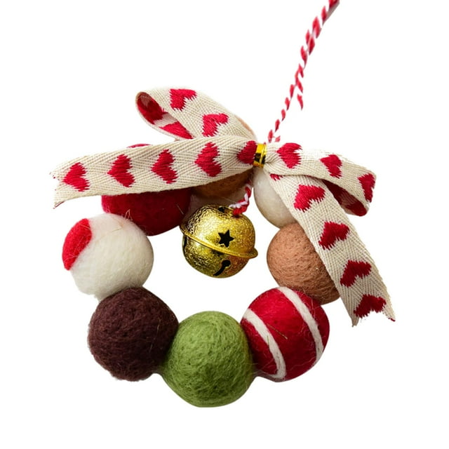 Adorno colgante de corona de de Navidad, artesanía, decoración de fiesta, decoración de de Navidad, decoración navideña para la pared del Estilo A
