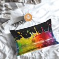 thumbnail image 3 of Salouo Vibrant Color Splash Pattern Pillow Cases,1PC Pillow Covers with Envelope Closure Decorative Pillow Case for Bed Couch,Pillows Not Included-16"x24", 3 of 6