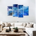 thumbnail image 3 of Elephant Stock Abstract Sky Wall Art - Horizontal Multi Panel Canvas - Living Room Wall Decor - Abstract Multi Panel - Blue And Gray Decor - 75" x 48", 3 of 8