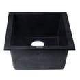 thumbnail image 3 of ALFI brand AB1720UM-BLA Black 17" Undermount Rectangular Granite Composite Kitchen Prep Sink, 3 of 7