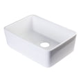 thumbnail image 4 of White 23" Smooth Apron Fireclay Single Bowl Farmhouse Kitchen Sink, 4 of 7