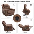 thumbnail image 6 of Bonzy Home Electric Power Lift Chair Recliner with Heat and Massage for Elderly Suede Fabric Reclining Chair with USB Port for Living Room Bedroom Brown, 6 of 8