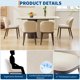 thumbnail image 4 of Set of 2 brown wood dining sillas con beige sponge - forrado fabric y ergonomic back, 4 of 6