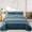 Teal Blue, variant on Boho Quilt King Size, Blue and Orange Bohemian King Quilt, Lightweight Microfiber Bed Decor Bedspread for All Season 103"x90"(3 Pieces)