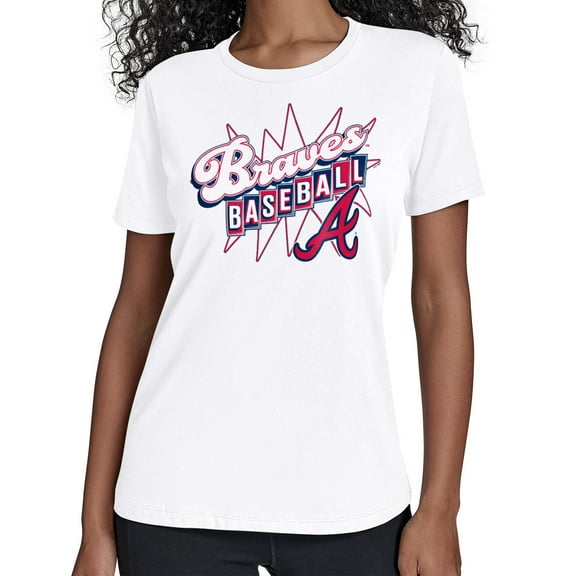 Women's Starter  White Atlanta Braves Drive-In T-Shirt