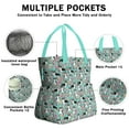 thumbnail image 3 of Corgi Dog and Flowers Drawstring Lunch Bag Women - Drawstring Lunch Bag Insulated for Work Office - Stain-Resistant Large Lunchbags for Women with Multi-Pockets, 3 of 6