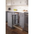 thumbnail image 2 of Hardware Resources Wc-Embm-D50g Embm Series Bottom Mount Double Bin Trash Can Pull Out -, 2 of 2