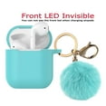 thumbnail image 7 of Airpods Silicone Case fur Ball for Airpods 2nd, Tekcoo Protective Portable Silicone Cover Skin for Airpods 2 [Front LED Visible] Accessories w/ Golden Keychain - Turquoise, 7 of 7