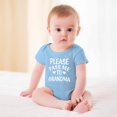 thumbnail image 2 of Please Pass Me To Grandma Baby Bodysuit Funny Infant Outfit Cute Newborn Clothes Unisex Romper Sky Blue-style 3months, 2 of 7