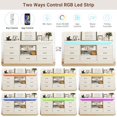 thumbnail image 7 of ChVans 7 Drawer Dresser with LED Light and Charging Station, Farmhouse Chest of Drawers for Closet, Wide Drawer Organizer Cabinet for Bedroom, Living Room, 7 of 7