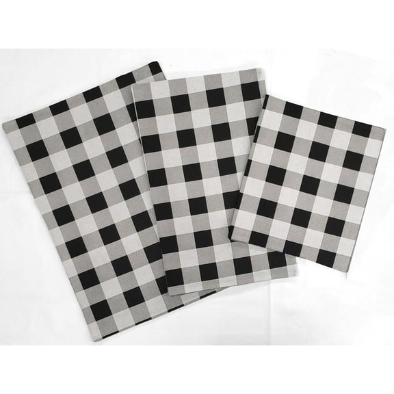 Buffalo Check Plaid Countertop Appliance Slider Mats by Penny's Needful Things (White) 3-Pack