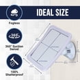 thumbnail image 2 of MIRRORVANA Fogless Shower Mirror with 360° Suction Cup - Anti Fog & Mist Free Shatterproof Shaving Mirror for Bathroom - 16cm x 16cm (Pure White), 2 of 7
