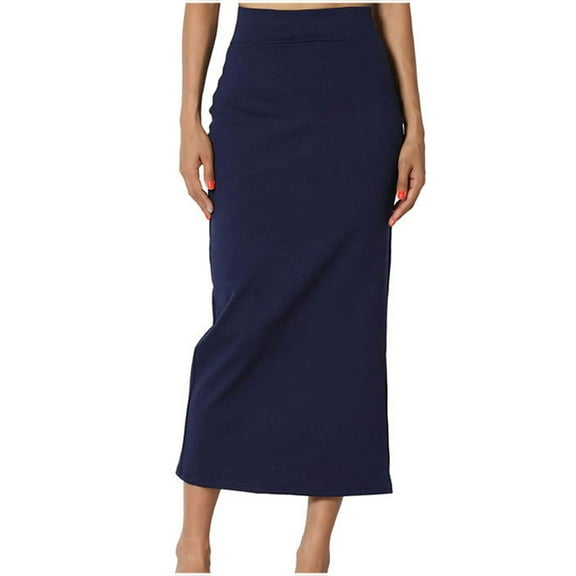 Aloohaidyvio Maxi Skirts for Women Long Length,Womens Sexy Split Half-body Skirt, Summer Ice Silk High Waist Hip Long Skirt