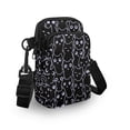 thumbnail image 3 of HELLHERO Small Crossbody Purse Leakproof Polyester Adults 4.33"x1.97"x7.09" for Travel Daily Use, Dense White Cat Silhouettes, 3 of 7