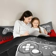 thumbnail image 5 of Manfei Console Gamer Bedding Comforter Set,Modern Video Game Twin Comforter Sets,Red Gray Black Bedding Set For Boys Teens,Super Cozy Room Decor Reversible,2-Piece, 5 of 8