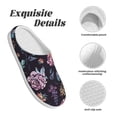 thumbnail image 5 of KLL Roses Flowers Pattern Adult Unisex Cozy Slippers,Fuzzy Slip-on Slippers TPR Sole Slippers Comfort Plush Home Footwear for Indoor & Outdoor-13, 5 of 7