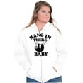 thumbnail image 3 of Hang In There Sloth Encouragement Unisex Fleece Graphic Zip Up Hoodie Brisco Brands 5X, 3 of 5