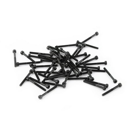 

M3 Black Hex Socket Cap Head Screw Bolt Set (M3*30mm Partially Threaded 50pcs)