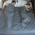 thumbnail image 1 of King Size Weighted Blanket 20 lbs by HomeSmart (an American Company) - 400 Thread Count Resort Quality Cotton - 88"x96", 1 of 2