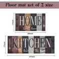 thumbnail image 2 of Rustic Farmhouse Kitchen Mats - Vintage Retro Navy Red Grey Carpet Area Runner Rug, Non-Slip Washable, Set of 2 (17x30+17x47), Ideal for Classic Farmhouse Decor, 2 of 6