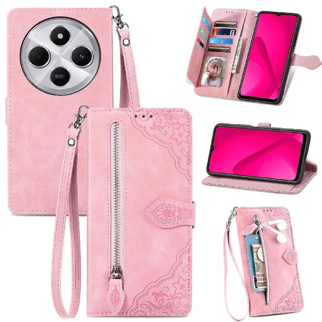 Funda billetera anti-golpes para GANGXUN Xiaomi Redmi 14C , ideal para día a día y trabajo