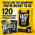 thumbnail image 5 of Fast Fit Hero Mode Workout Cards — 120 Tear Resistant HIIT Fitness Deck; Full Body Training Exercises for Any Space and Time, 5 of 7