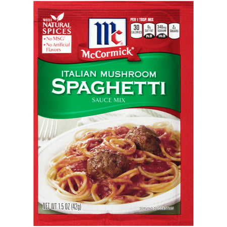 McCormick Italian Mushroom Spaghetti Sauce, 1.5 (The Best Italian Spaghetti Sauce Recipe)