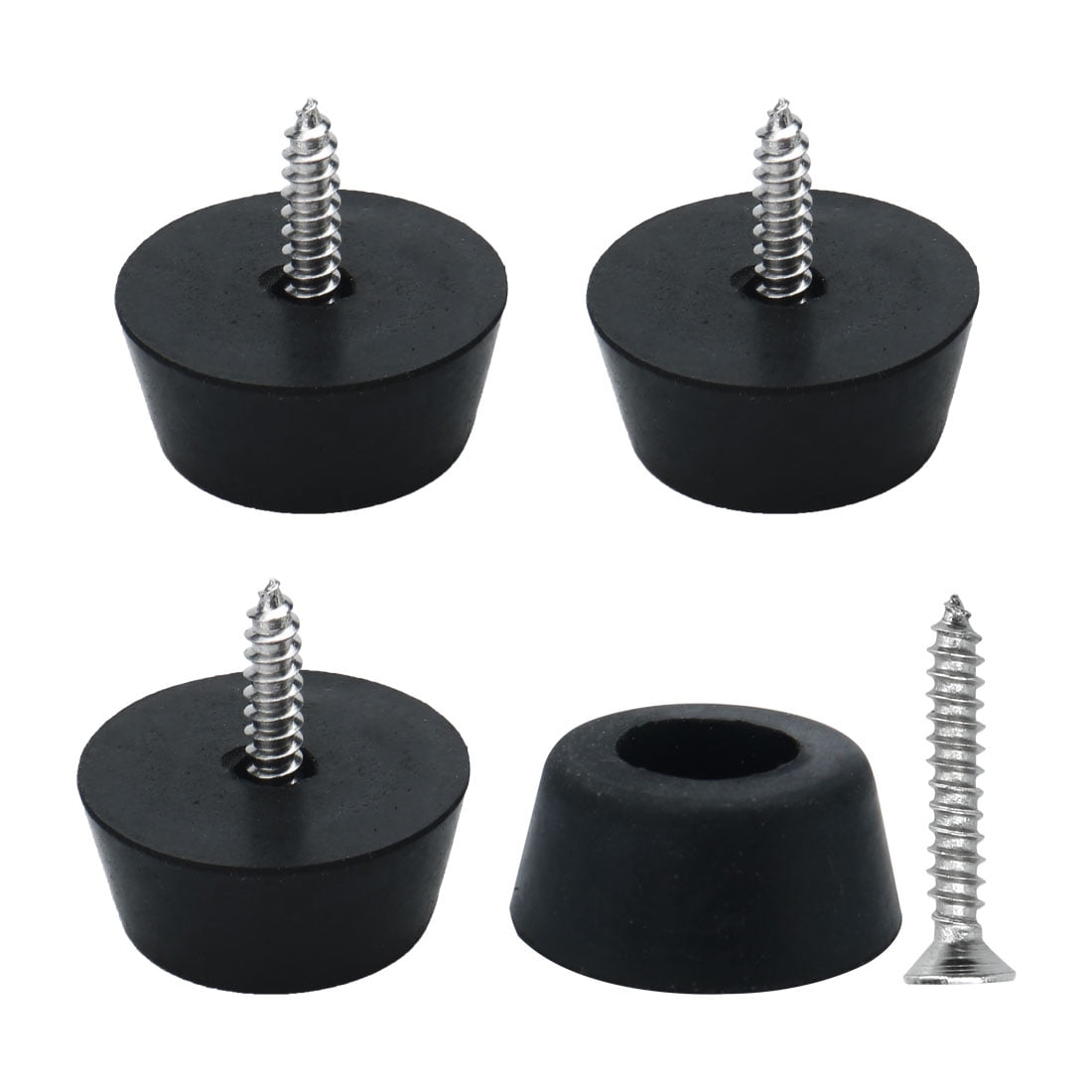 4pcs Rubber Feet Bumper Printer Speaker Leg Pads with Screws