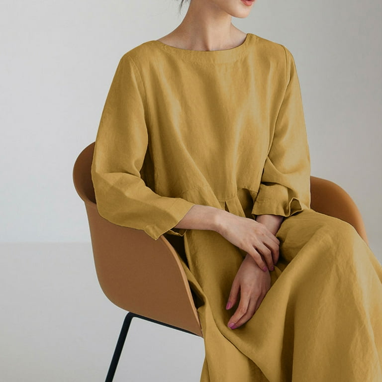 work dress wrap long sleeve Muscularfit Womens Dresses Popover Dresses Dress Cocktail-Length Crew Neck with Pockets Womens Dresses Spring,M, Women's due to manual measurement there is a 1 Wrap Mini Dress With Long