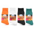 thumbnail image 2 of Arctic Snug Men and Women Thermal Winter Fleeced Lined Heat Socks (Black/White/Orange/Turquoise, 9-11, 4 Pack), 2 of 5