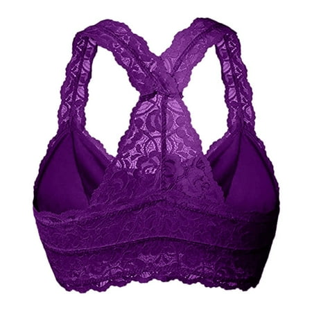 

New Women Plus Size V Neck Underwear Lingerie Sexy Vest Crop Wire Free Bra S-3XL