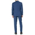 thumbnail image 2 of Adam Baker by Douglas & Graham Men's 40033 100% Wool Slim Fit Notch Lapel Suit - Blue Plaid - 50L, 2 of 4