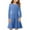 Girls Dresses Blue, variant on Dresses for Teens Long Sleeve Size 4-14 Toddlers Girls Casual Solid Color Crewneck Pleated A-Line Going Out Hiking Fall Midi Dress