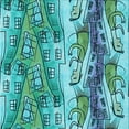 thumbnail image 1 of Ahgly Company Machine Washable Indoor Square Transitional Teal Green Area Rugs, 6' Square, 1 of 7