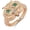 Owl, variant on 18K Gold Plated Finger Ring - Adjustable Open Statement Ring with Cubic Zirconia Accents, Cute Animal Pet Lover Jewelry Gift for Women, Trendy Cocktail Party Daily Wear Accessory